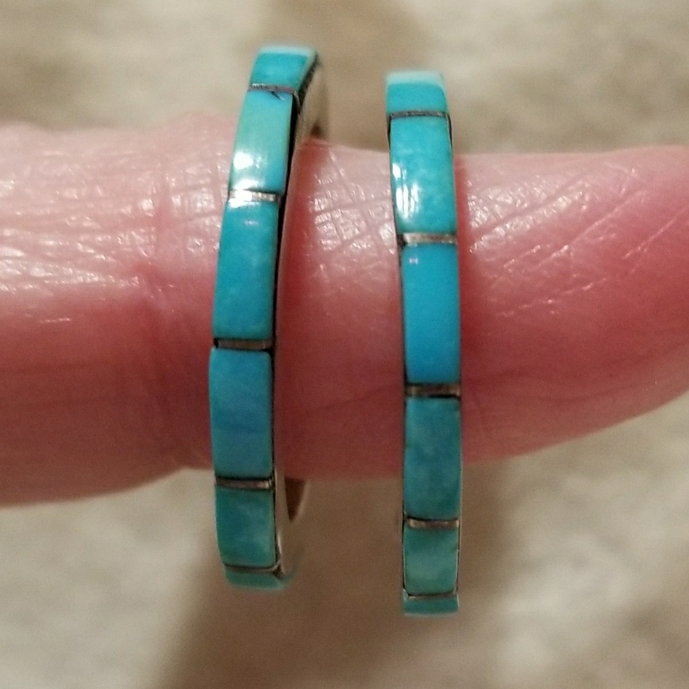 Turquoise hoops - Picture 2 of 3